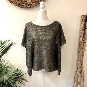 Noelle Sequin Poncho Sweater
